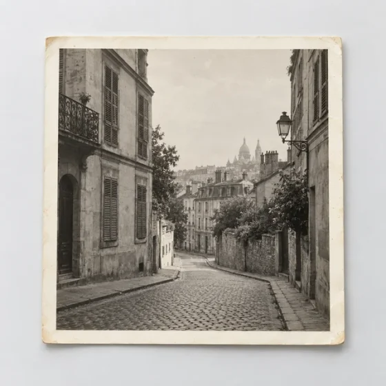 Серебряно-желатиновая фотография старого города